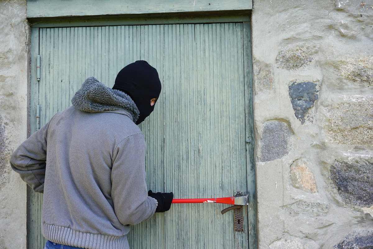 marcado de puerta para robar de ladrones