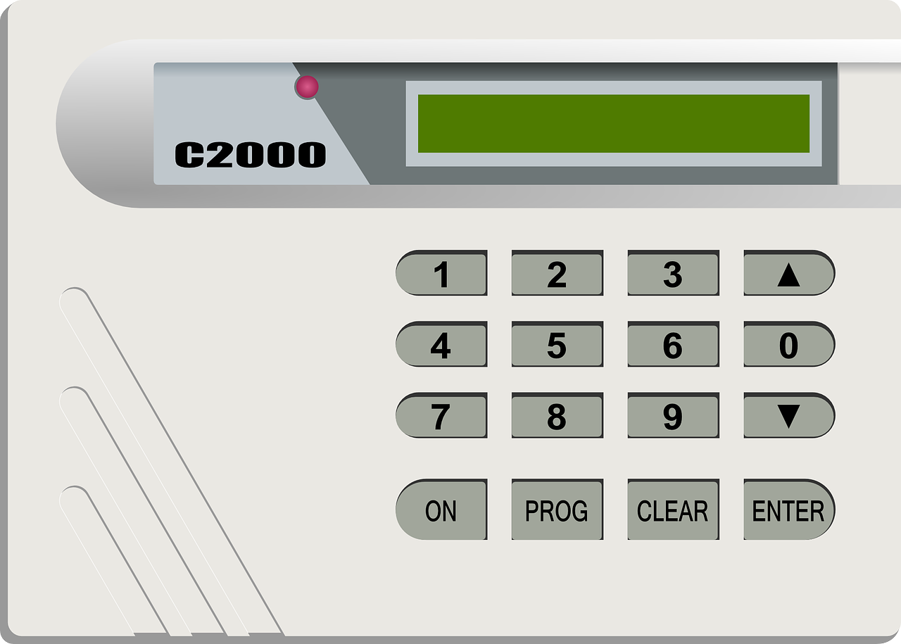teclado de alarma